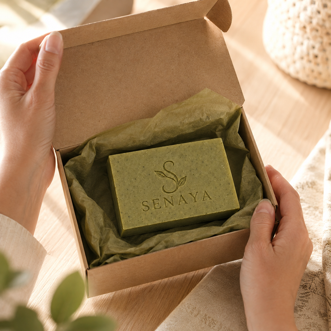 Mousse du savon au matcha SENAYA pour le nettoyage du visage