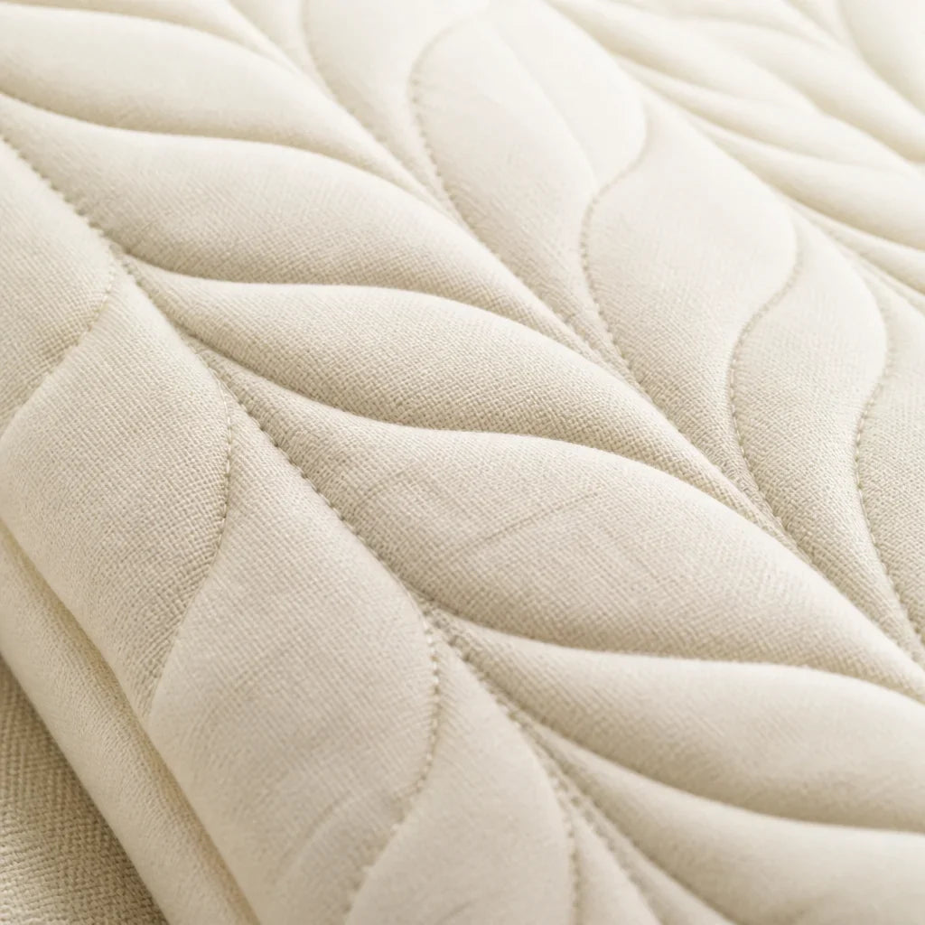 Détail de la housse en coton du matelas futon SHIKI