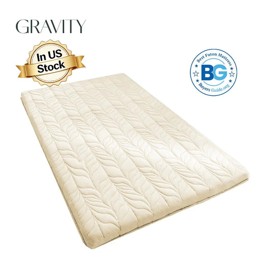 Matelas futon japonais pliable SHIKI, 10 cm d'épaisseur, housse en coton