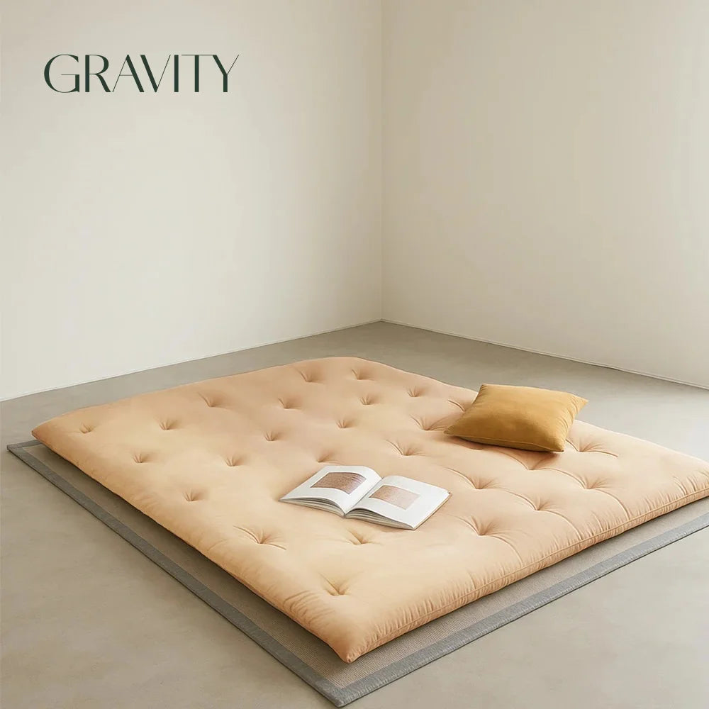 2.5inches Cotton Roll up Japanese Floor Tatami Foldable Mattress Topper Futon Mattress for Sleeping