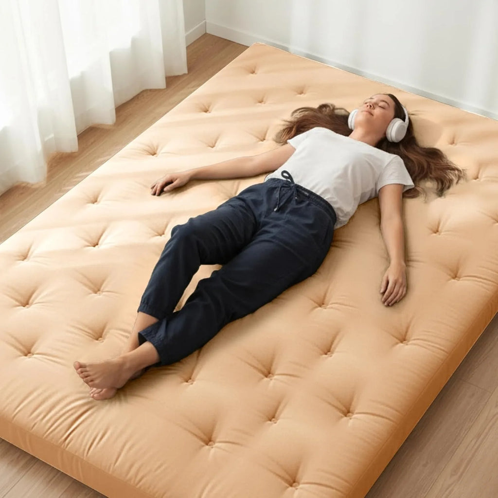 Surmatelas futon pliable ORI, 6 cm d'épaisseur, housse en coton