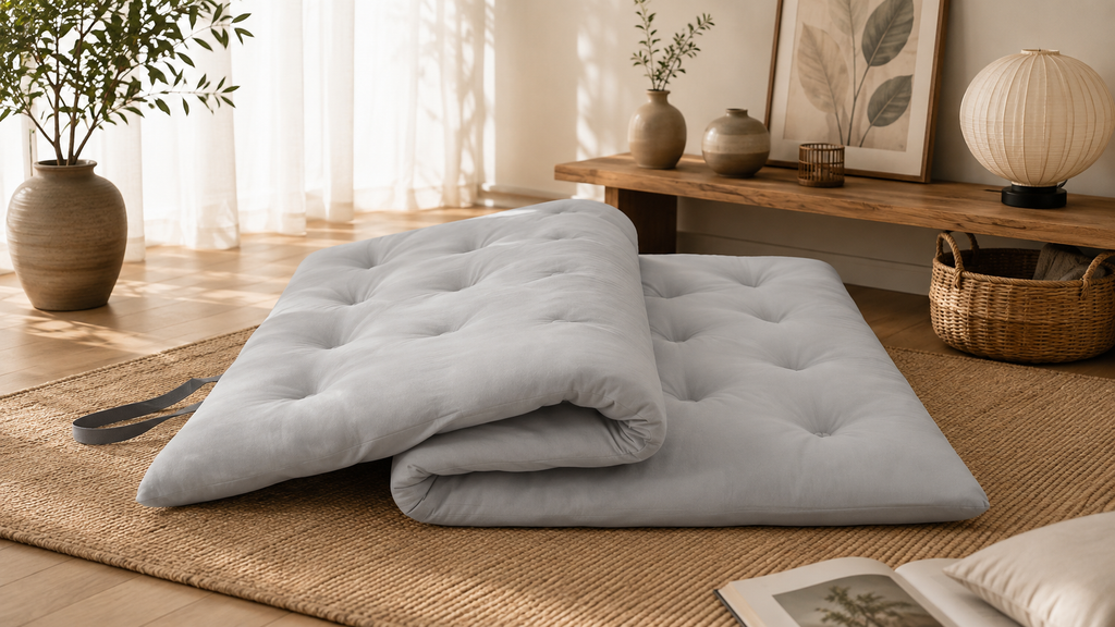 2.5inches Cotton Roll up Japanese Floor Tatami Foldable Mattress Topper Futon Mattress for Sleeping